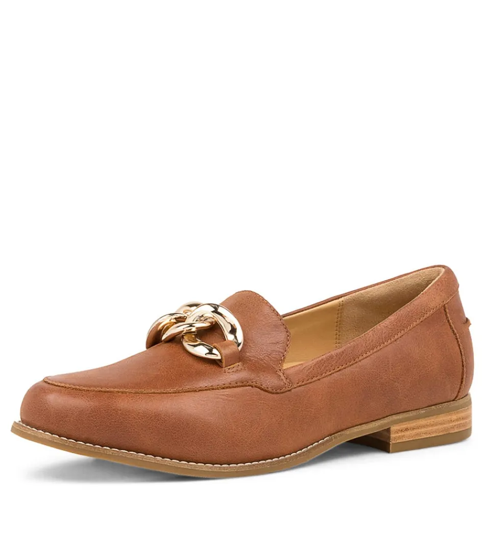 Women ZIERA Loafers<Tamya Xf Cognac Leather Loafers