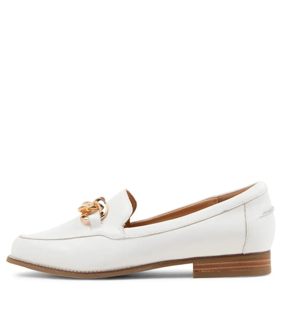 Women ZIERA Loafers<Tamya Xf White Leather Loafers