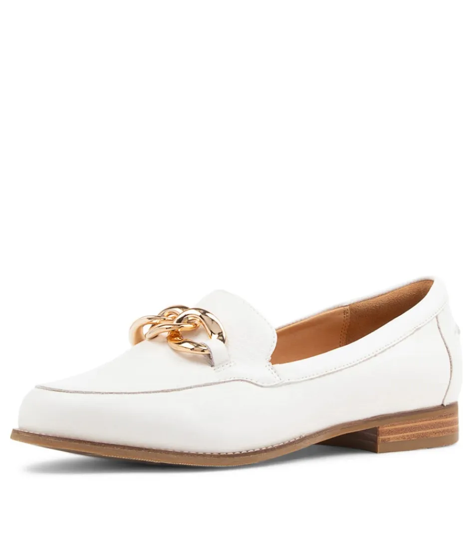 Women ZIERA Loafers<Tamya Xf White Leather Loafers