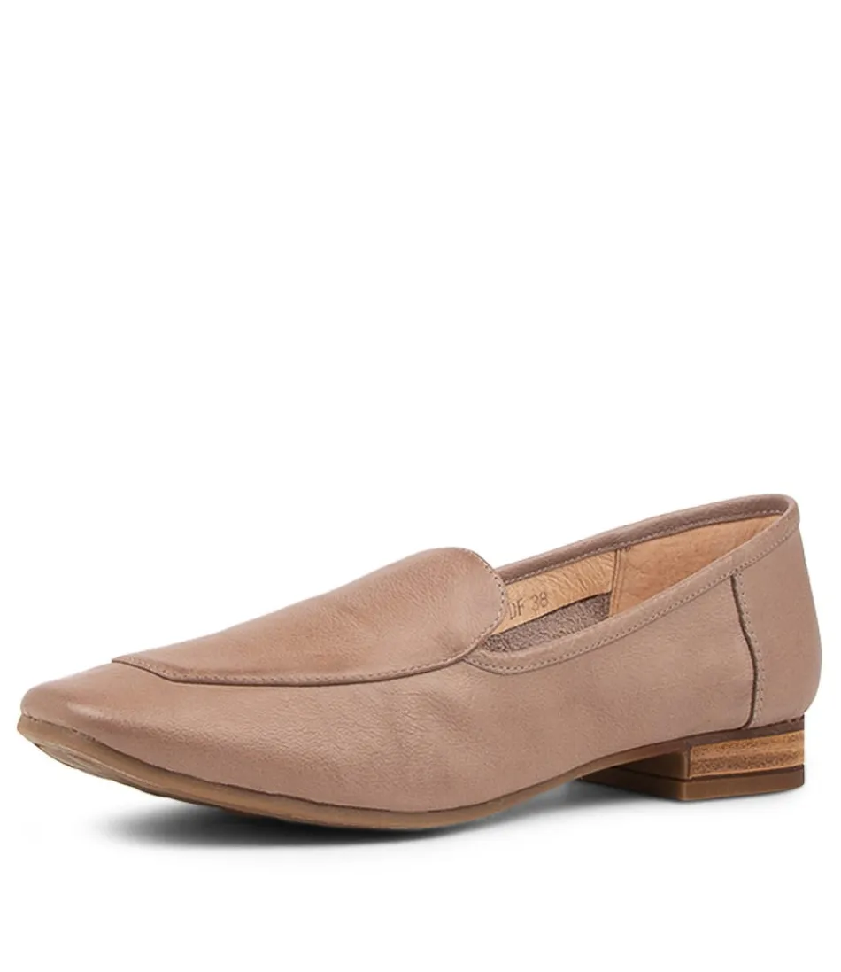 Women DIANA FERRARI Loafers<Temimie Dark Taupe Leather Loafers