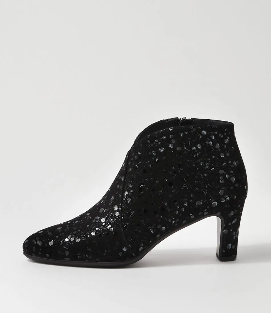 Women DJANGO & JULIETTE Boots<Templess Black Sparkle Suede Ankle Boots