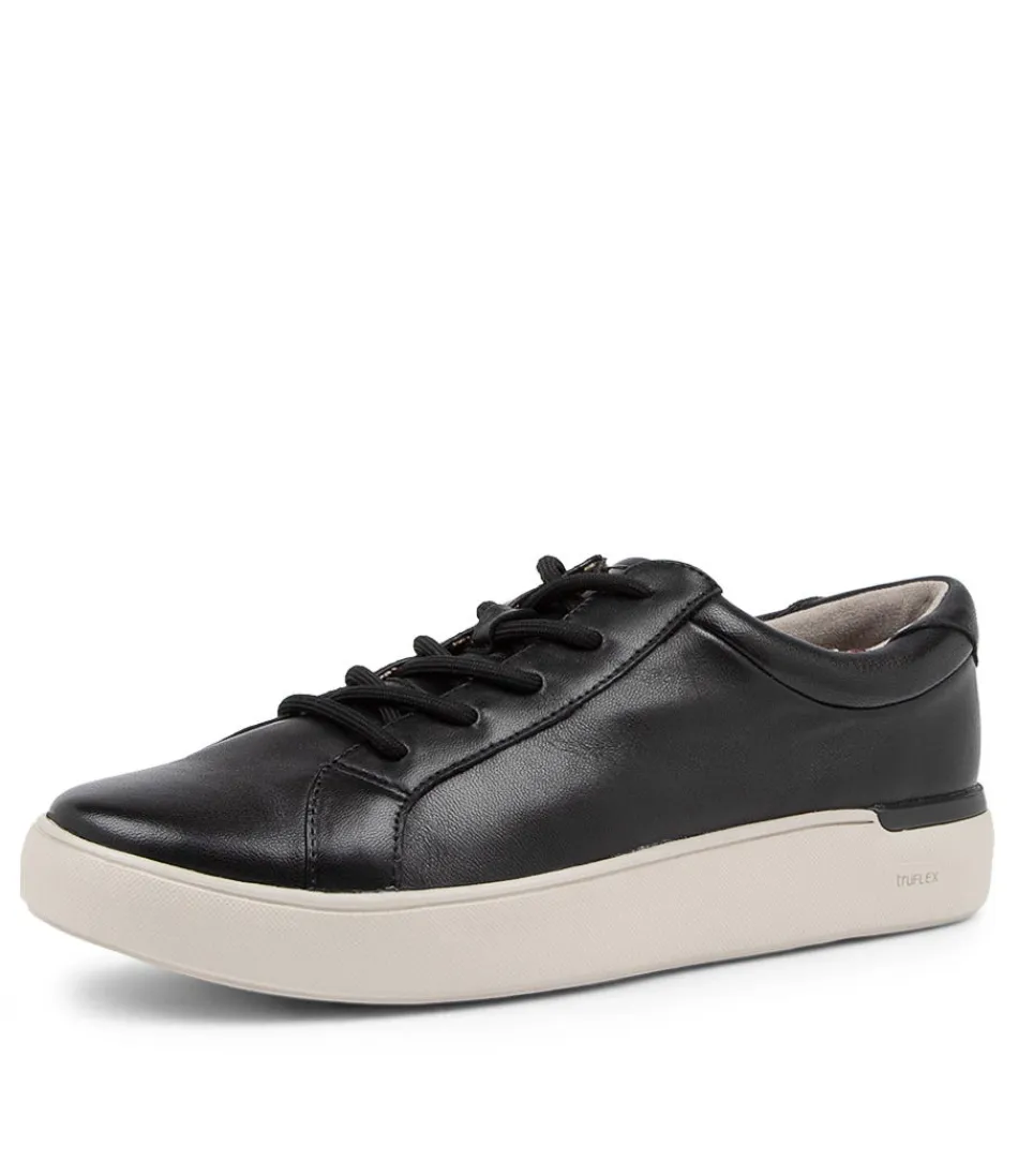 Women ROCKPORT Sneakers<Tf Parissa Lace Black Leather Sneakers