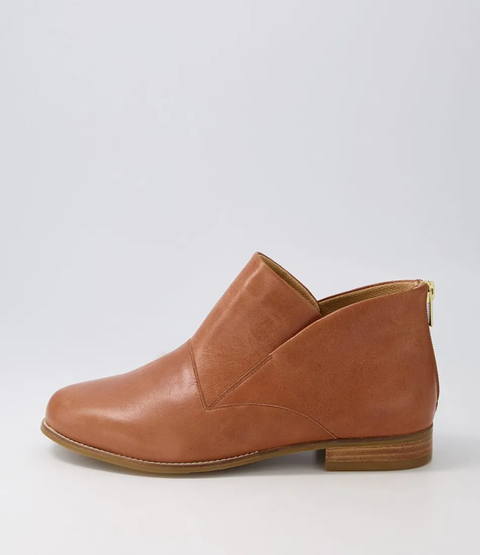 Women ZIERA Boots<Thiem Xf Cognac Leather Ankle Boots