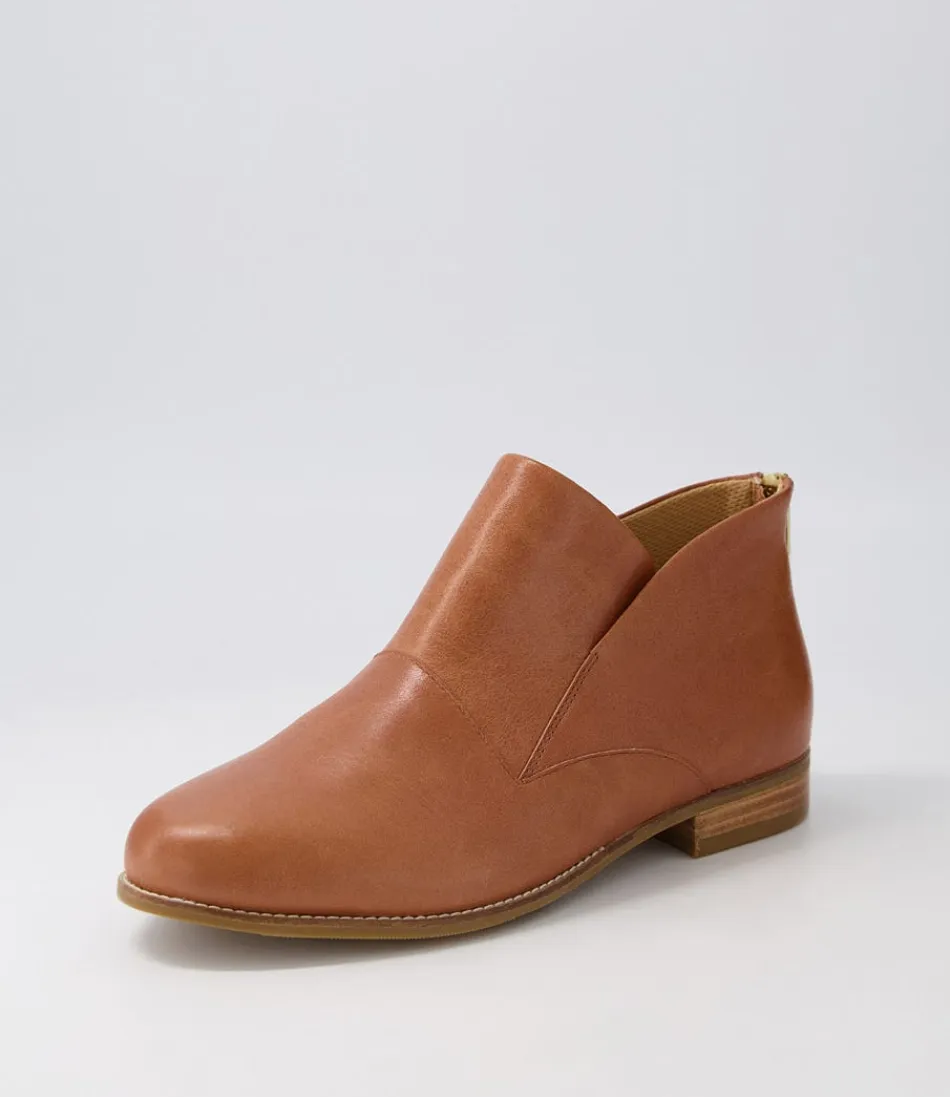 Women ZIERA Boots<Thiem Xf Cognac Leather Ankle Boots