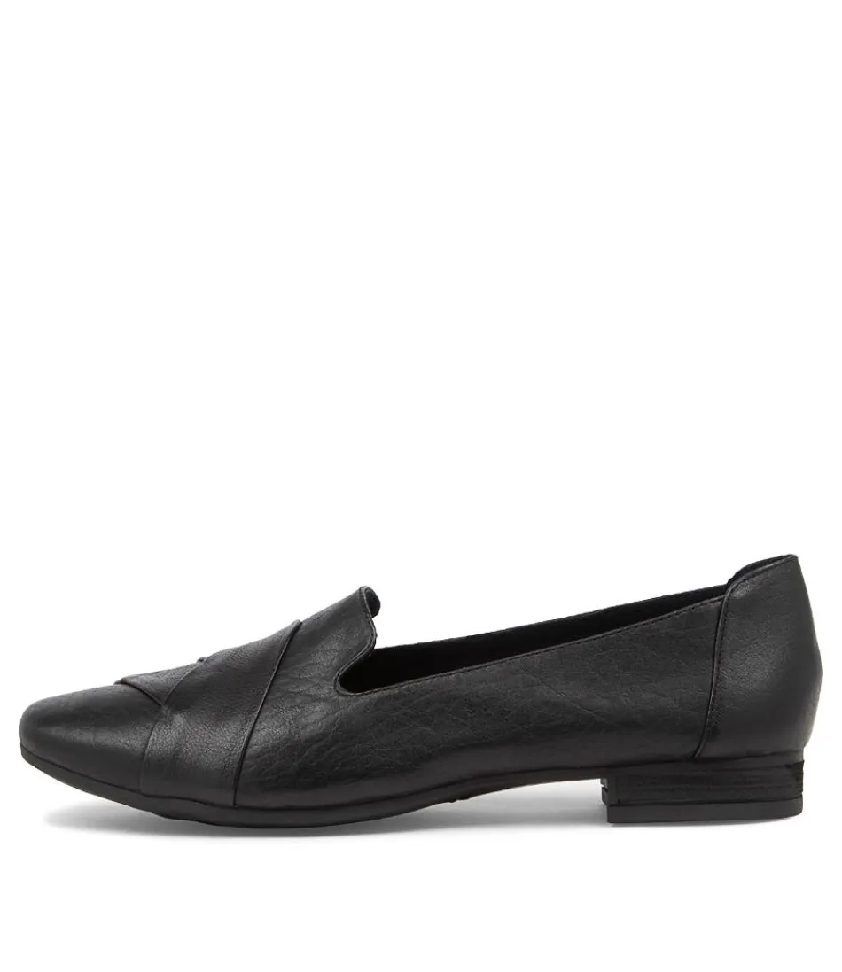 Women DIANA FERRARI Loafers<Tilony Black Leather Loafers