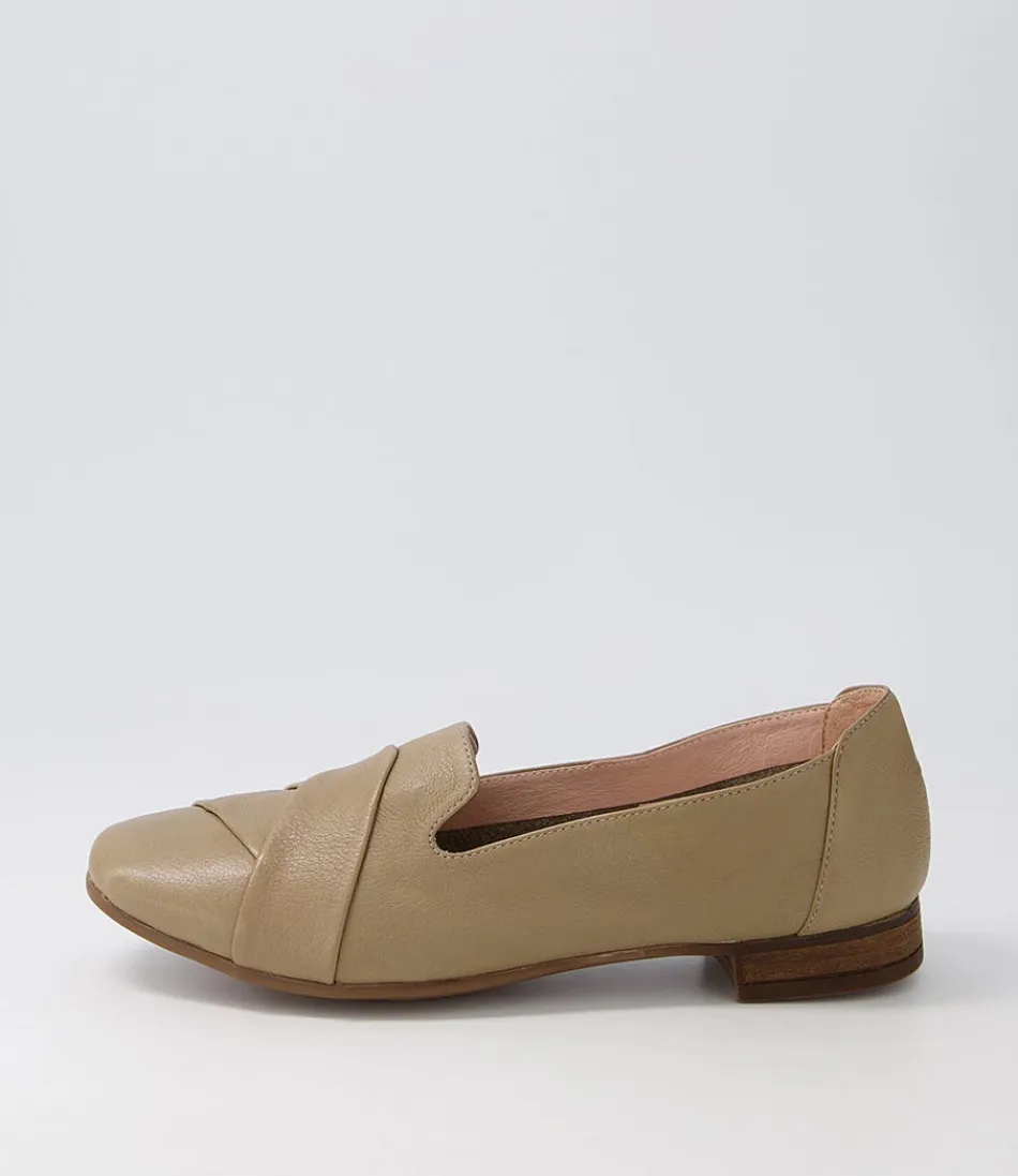 Women DIANA FERRARI Loafers<Tilony Khaki Leather Loafers