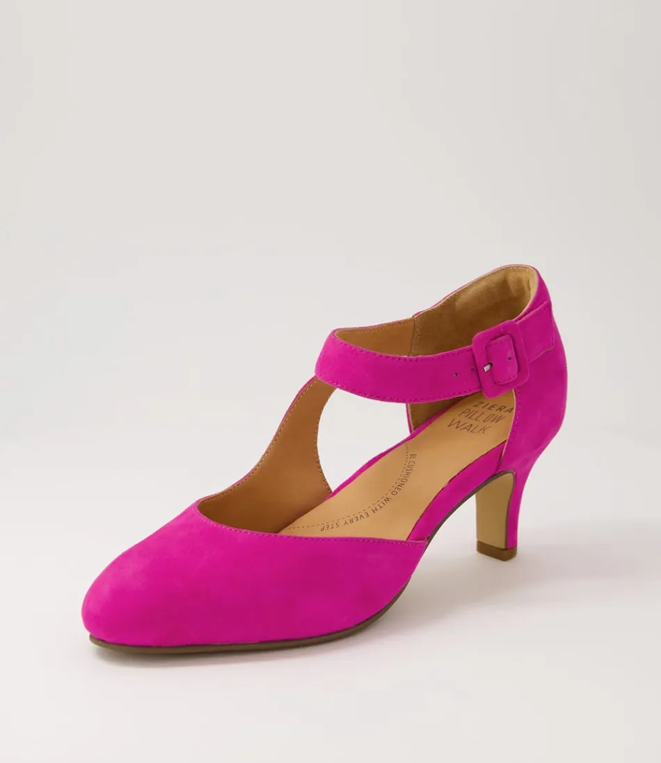 Women ZIERA Heels<Timon Xw Fuchsia Suede Heels