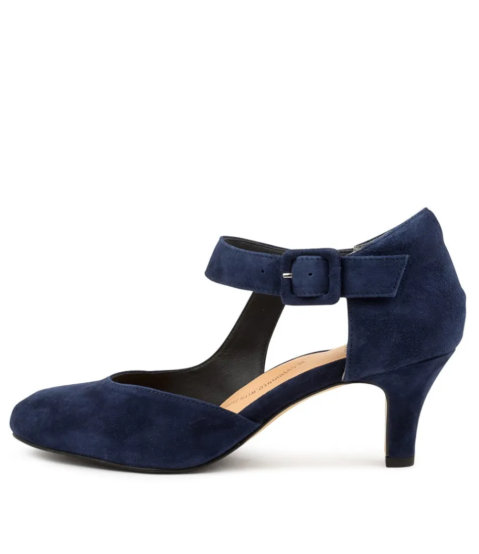 Women ZIERA Heels<Timon Xw Navy Suede