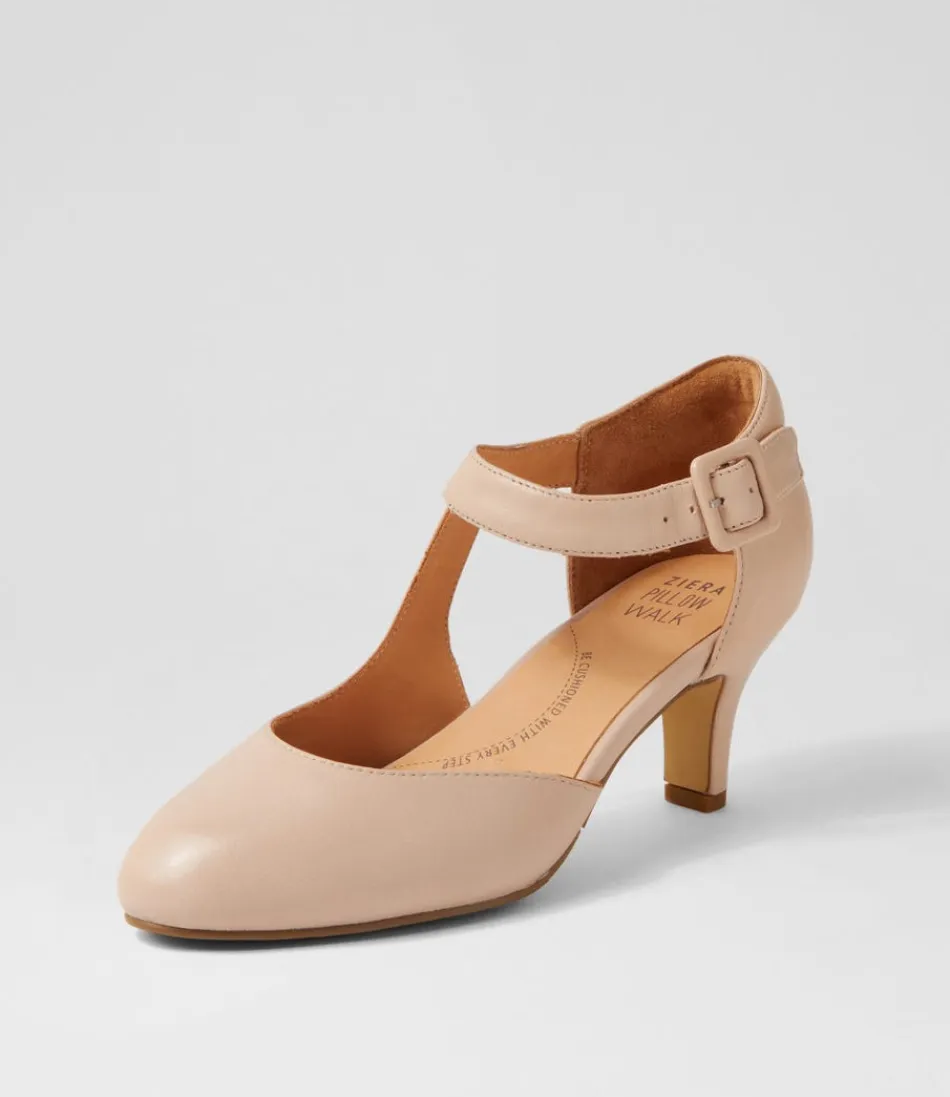 Women ZIERA Heels<Timon Xw Nude Leather Heels