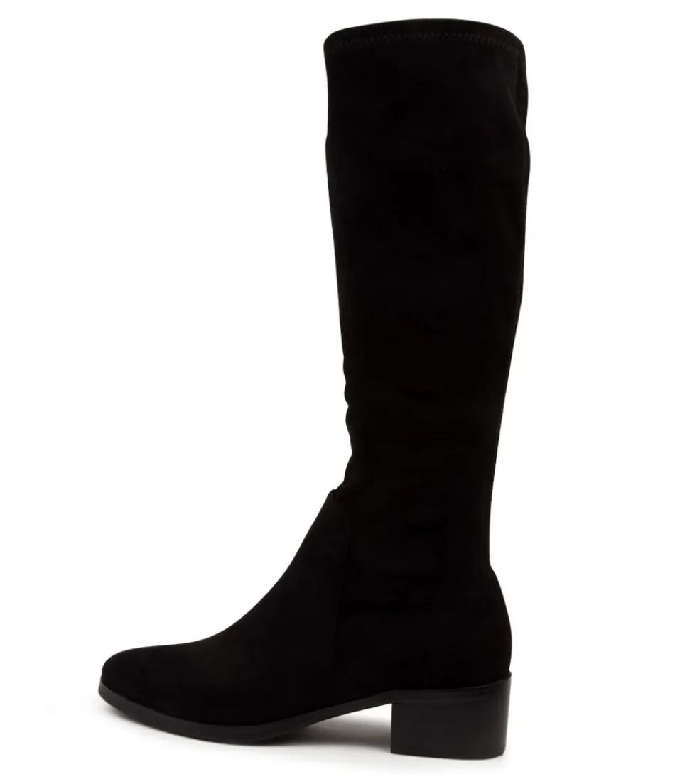 Women DJANGO & JULIETTE Boots<Timothie Blk Strtch Micro