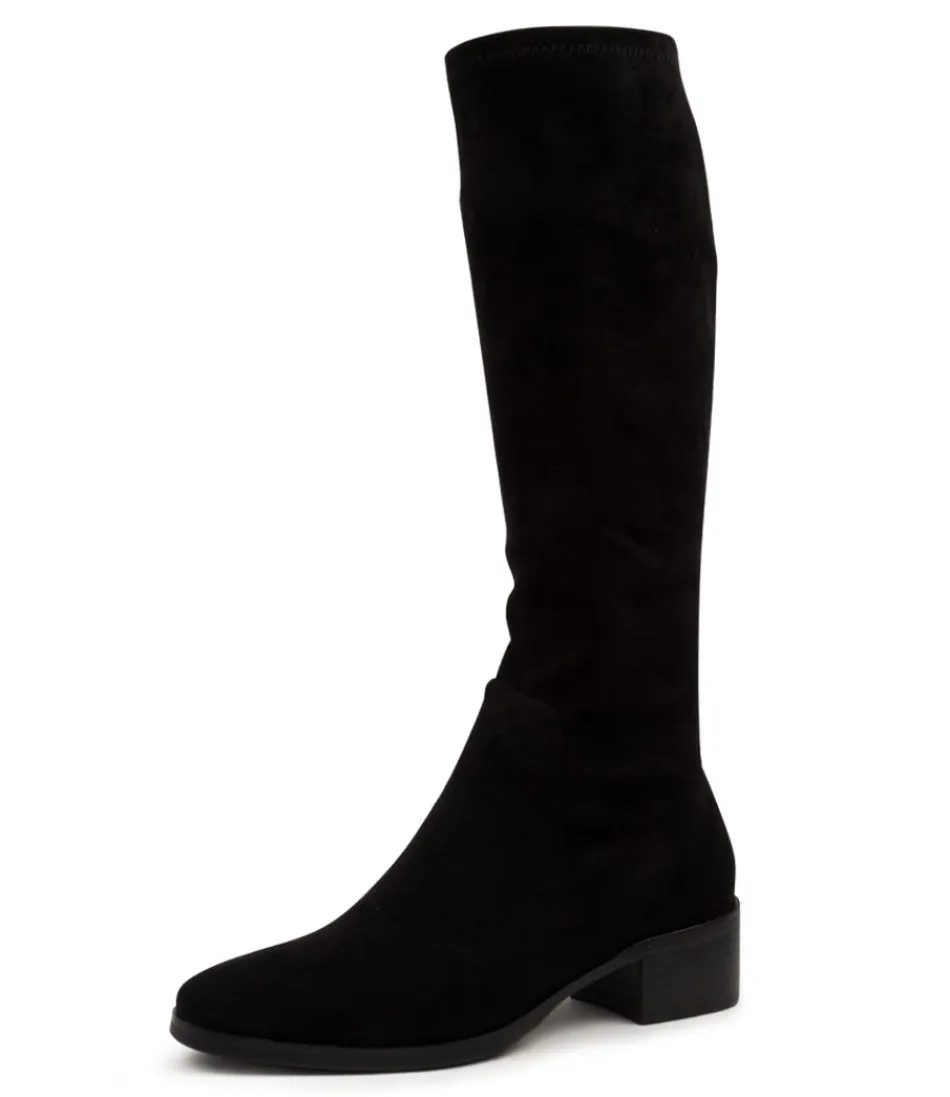 Women DJANGO & JULIETTE Boots<Timothie Blk Strtch Micro