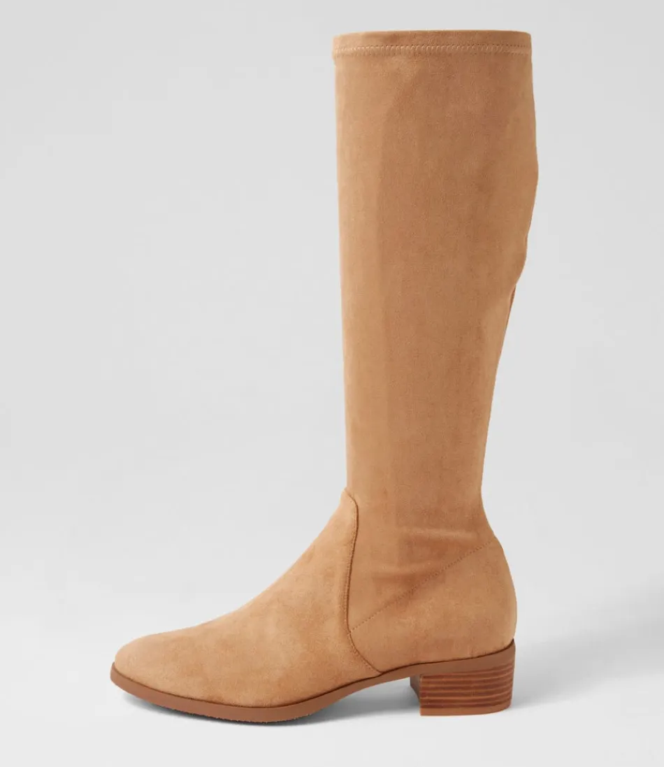 Women DJANGO & JULIETTE Boots<Timothie Sandy Stretch Microsuede Knee High Boots