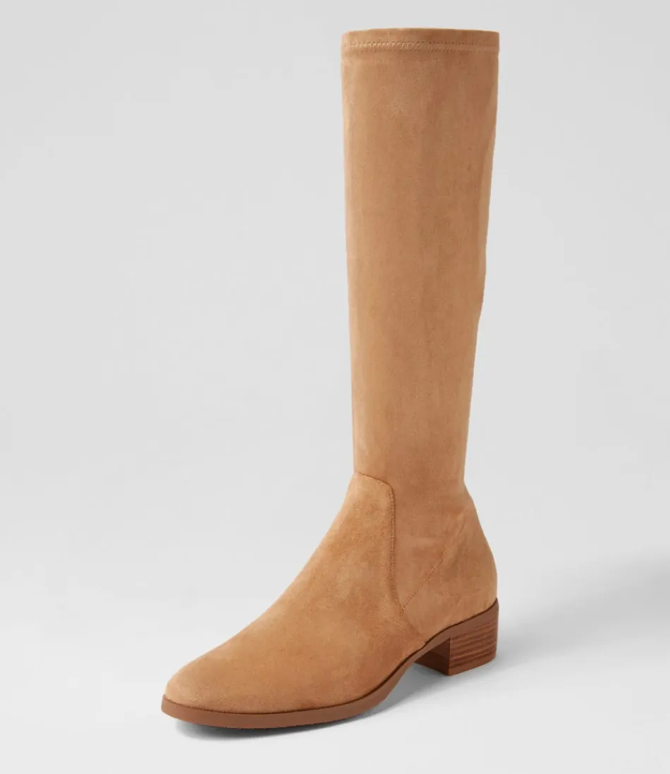 Women DJANGO & JULIETTE Boots<Timothie Sandy Stretch Microsuede Knee High Boots