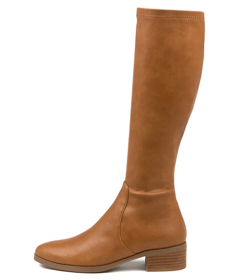 Women DJANGO & JULIETTE Boots<Timothie Tan Stretch Knee High Boots