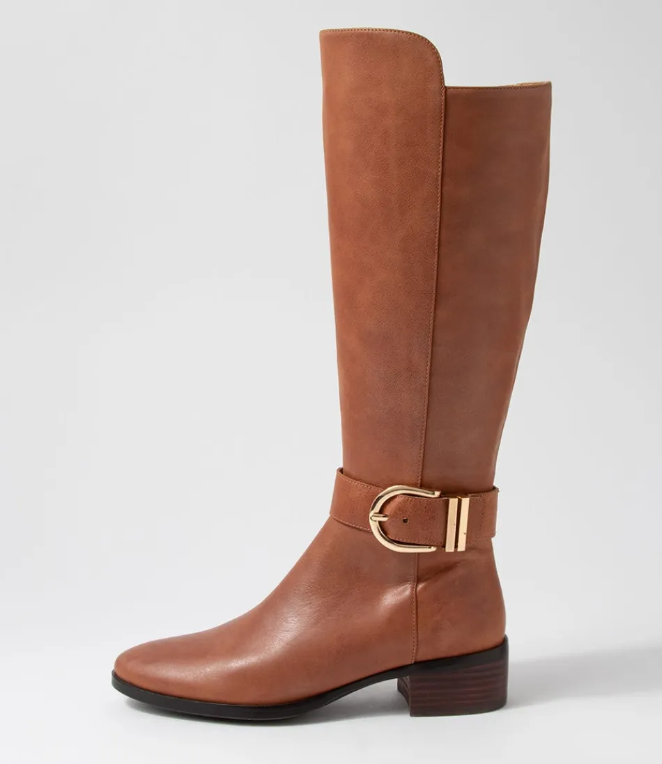 Women DJANGO & JULIETTE Boots<Tissy Cognac Leather Knee High Boots