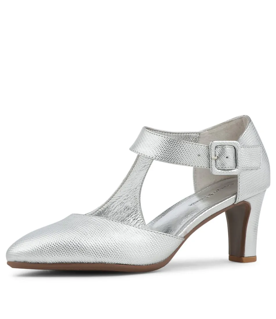 Women DJANGO & JULIETTE Heels<Trinities Silver Lizard Pump Heels