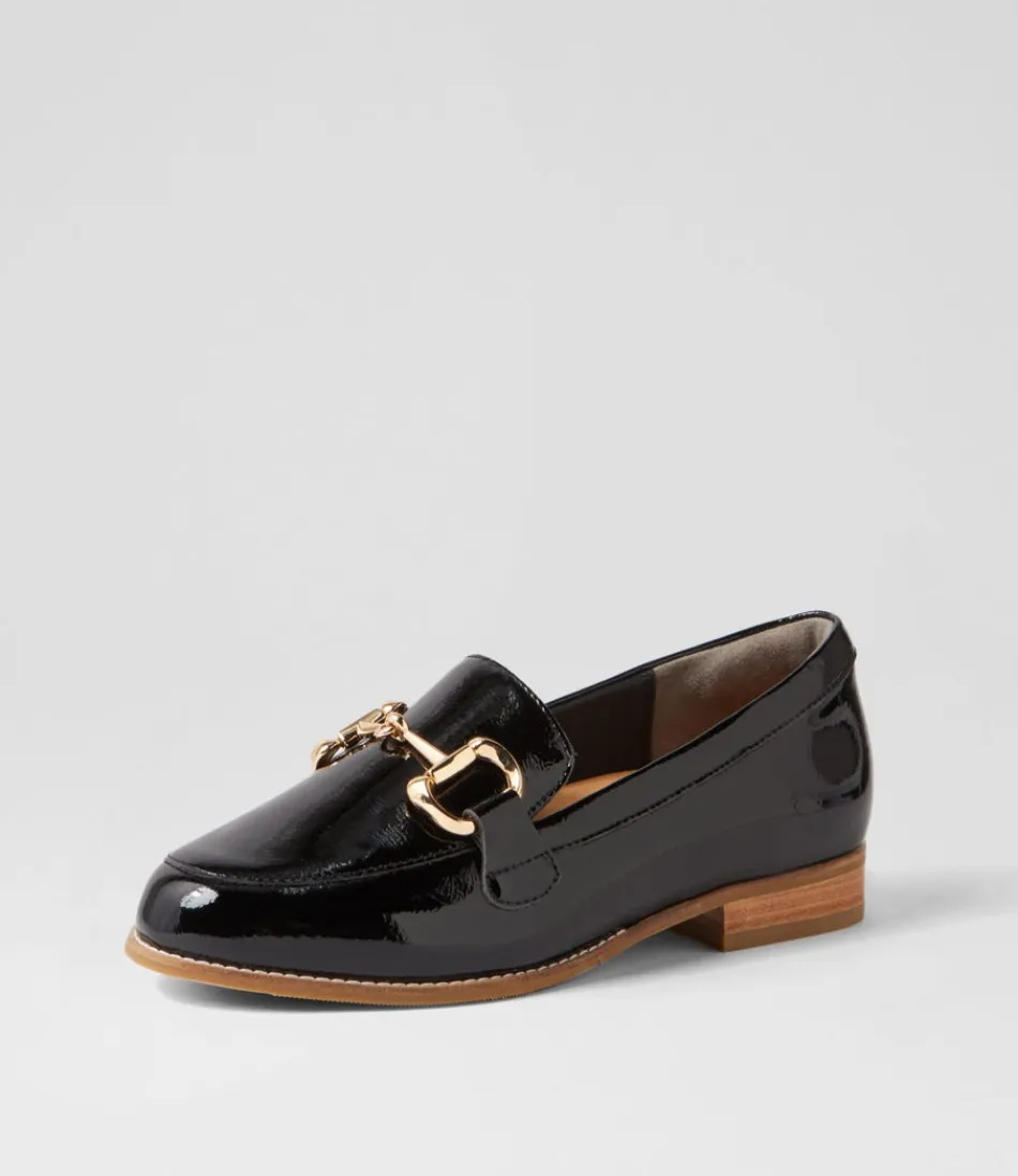 Women ZIERA Loafers<Tucci Xf Black Wrinkle Patent Loafers