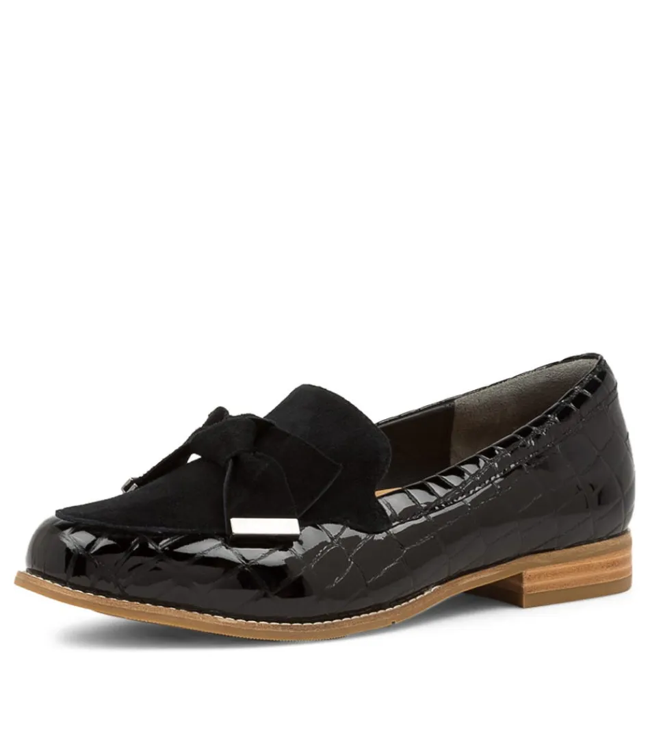 Women ZIERA Loafers<Tulips Xf Black Patent Leather Loafers