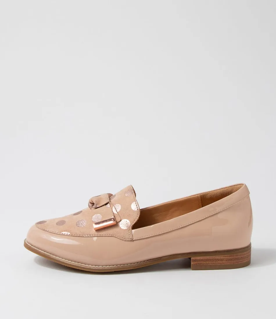 Women ZIERA Loafers<Tulips Xf Cafe Rose Gold Spot Multi Loafers