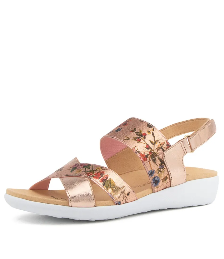 Women ZIERA Wedges<Udith W Rose Gold Floral