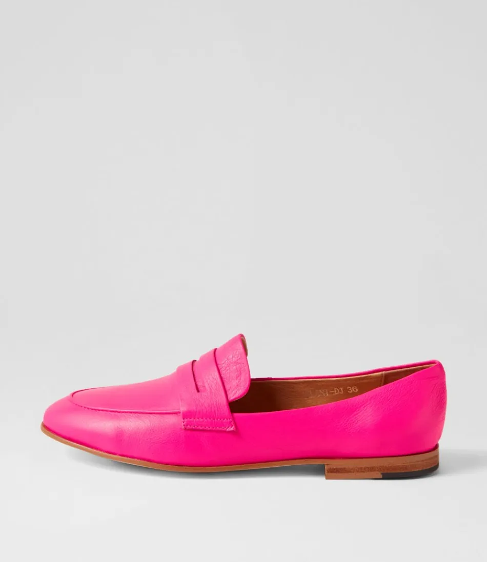 Women DJANGO & JULIETTE Loafers<Ulani Hot Pink Leather Loafers