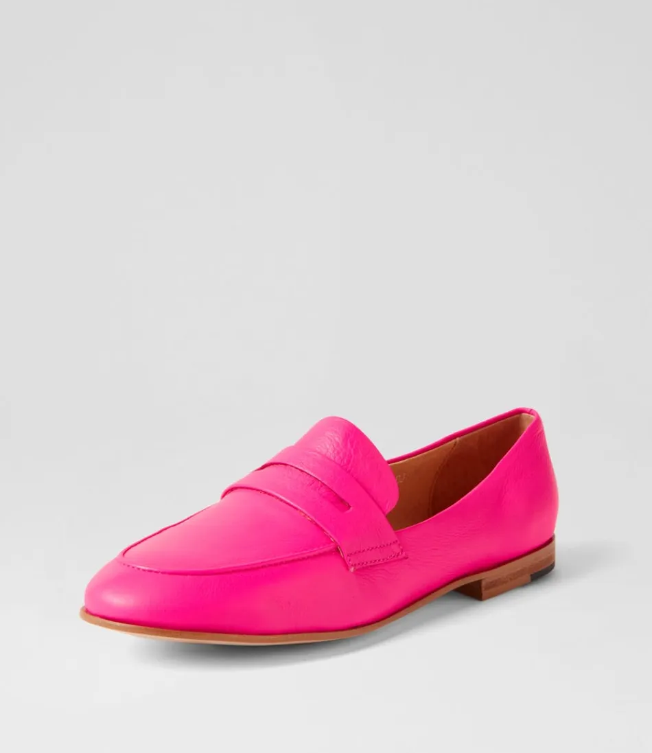 Women DJANGO & JULIETTE Loafers<Ulani Hot Pink Leather Loafers