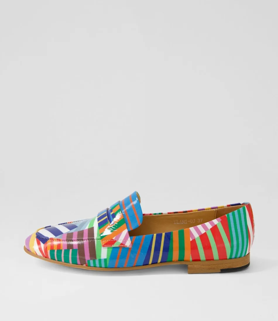 Women DJANGO & JULIETTE Loafers<Ulani Stripe Multi Patent Leather Loafers