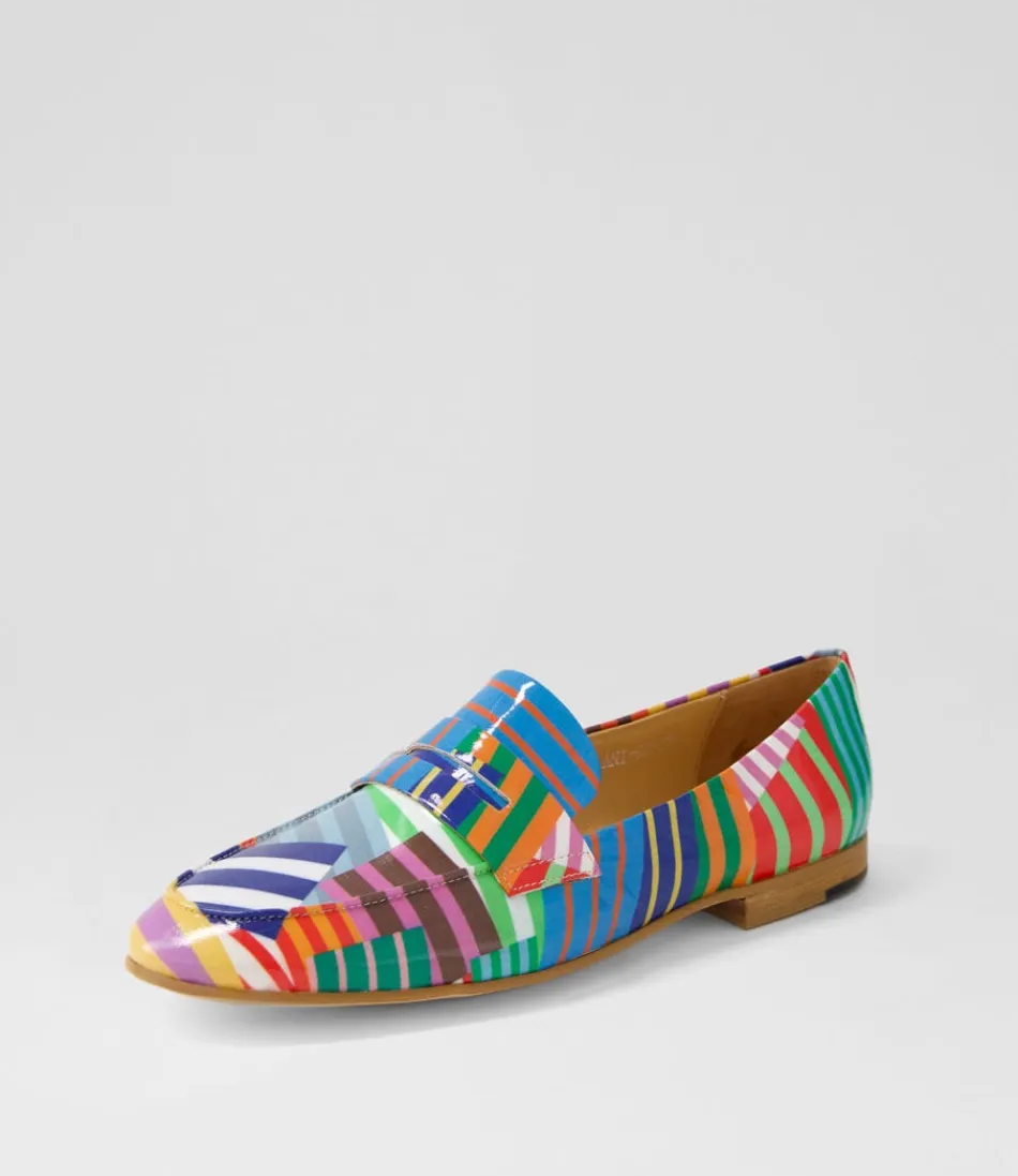 Women DJANGO & JULIETTE Loafers<Ulani Stripe Multi Patent Leather Loafers