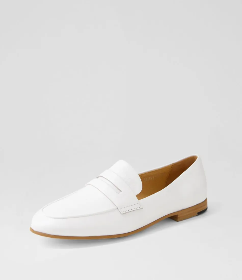 Women DJANGO & JULIETTE Loafers<Ulani White Leather Loafers