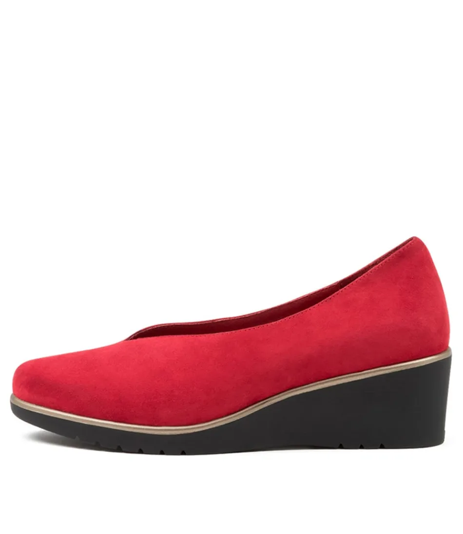 Women DJANGO & JULIETTE Wedges<Umme Red Suede Wedges