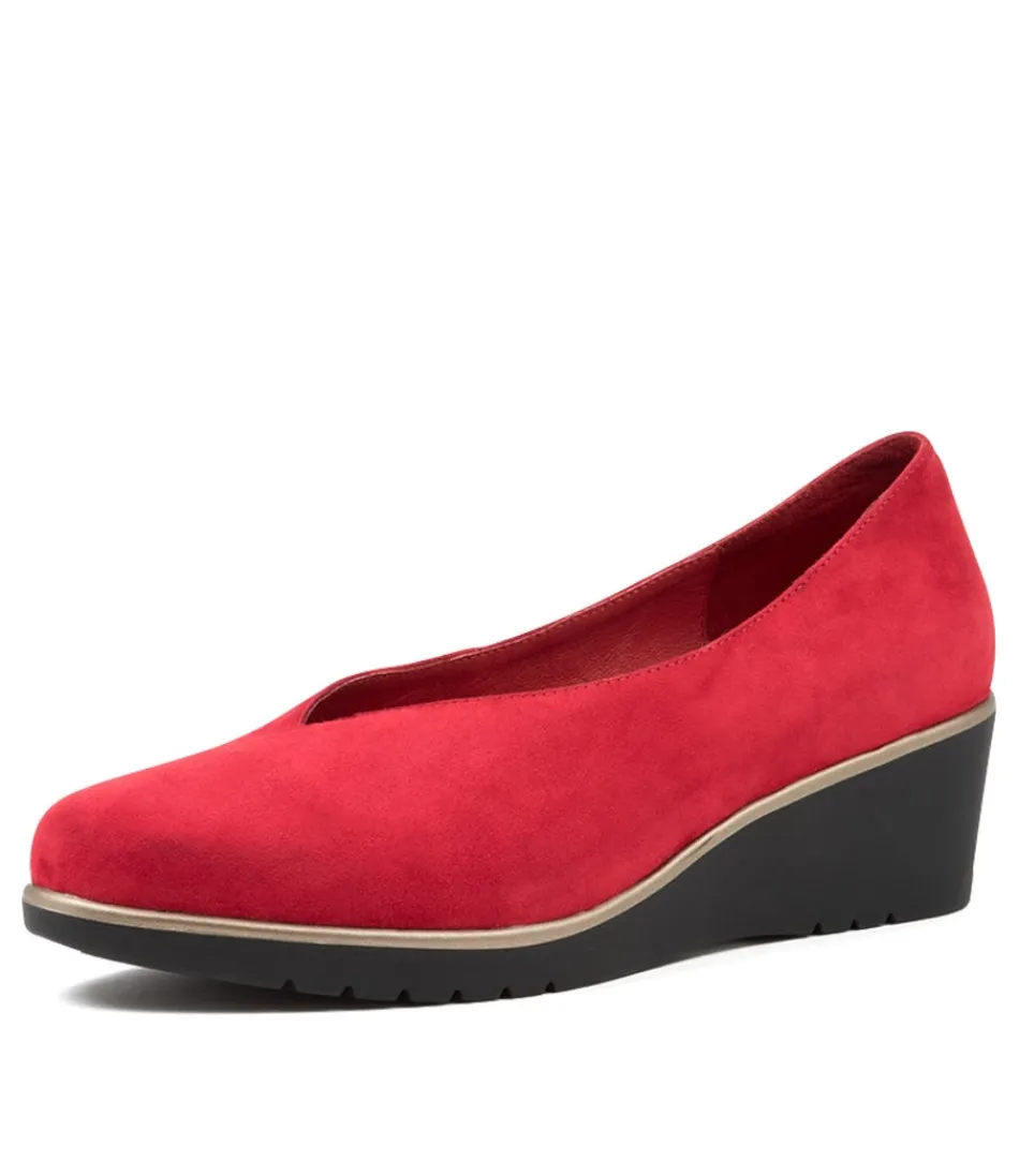 Women DJANGO & JULIETTE Wedges<Umme Red Suede Wedges