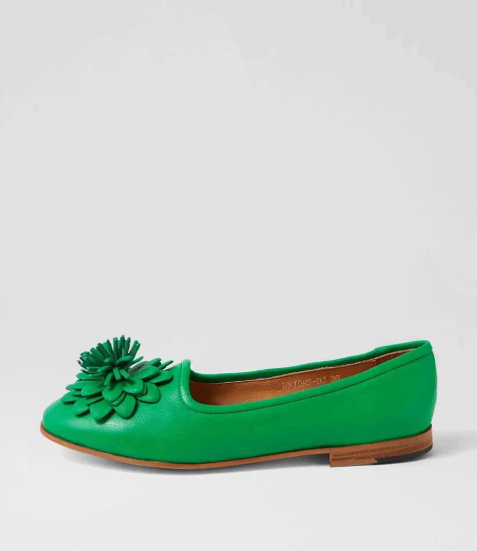 Women DJANGO & JULIETTE Loafers<Unions Bright Emerald Leather Loafers