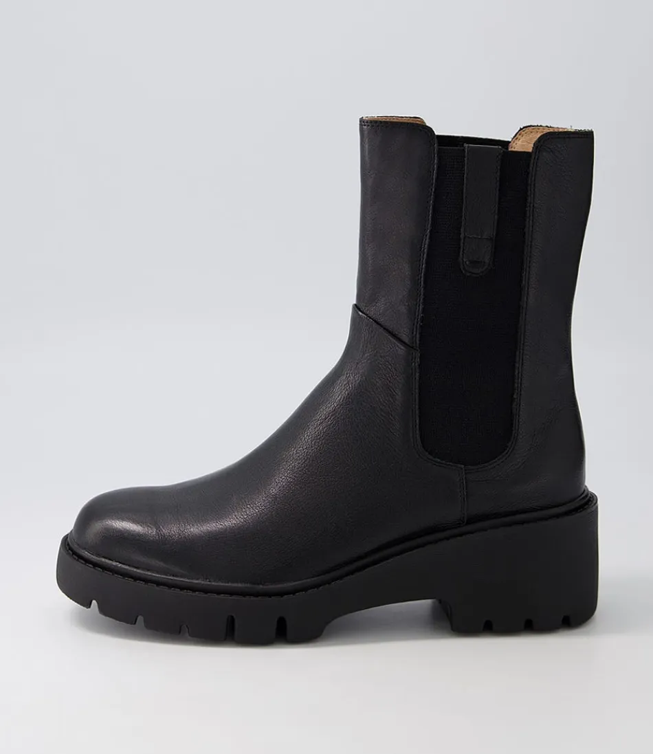 Women DJANGO & JULIETTE Boots<Unita Black Leather Chelsea Boots