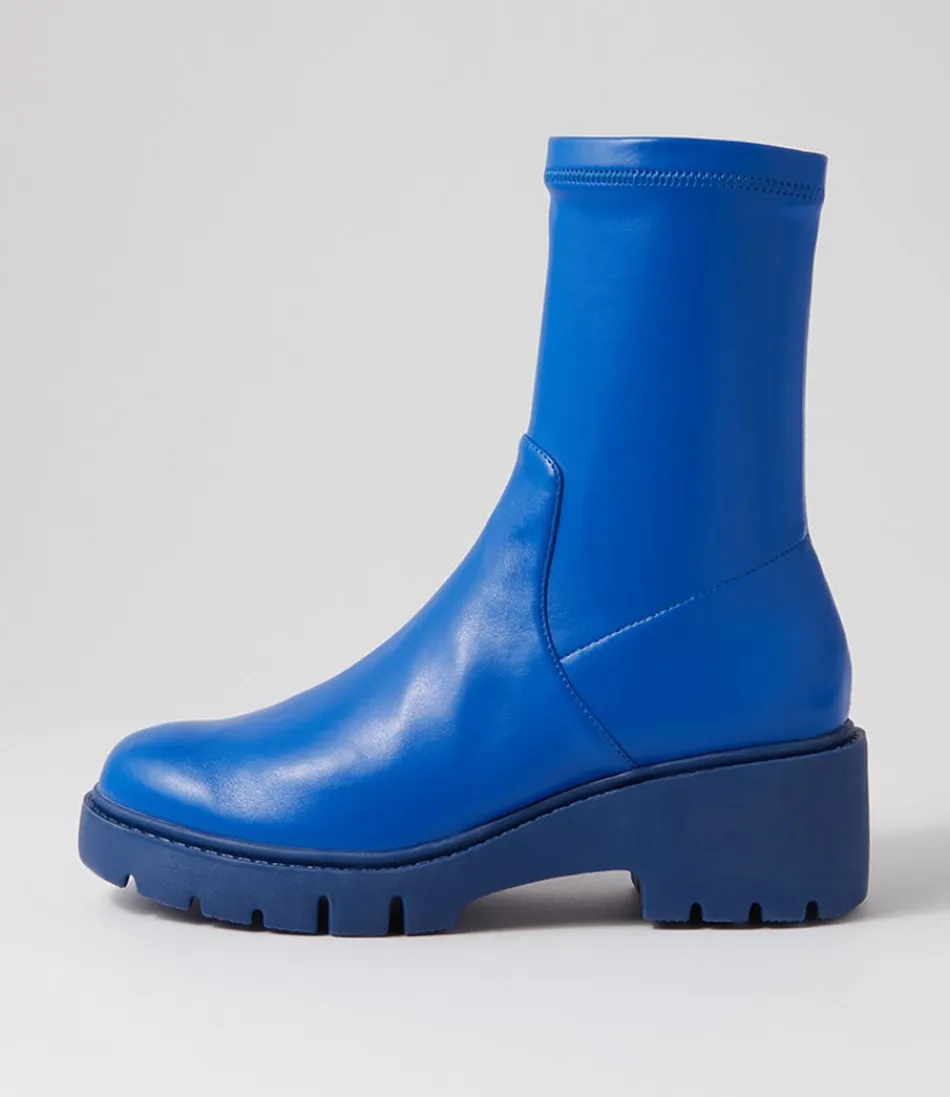 Women DJANGO & JULIETTE Boots<Urina Cobalt Blue Stretch Ankle Boots