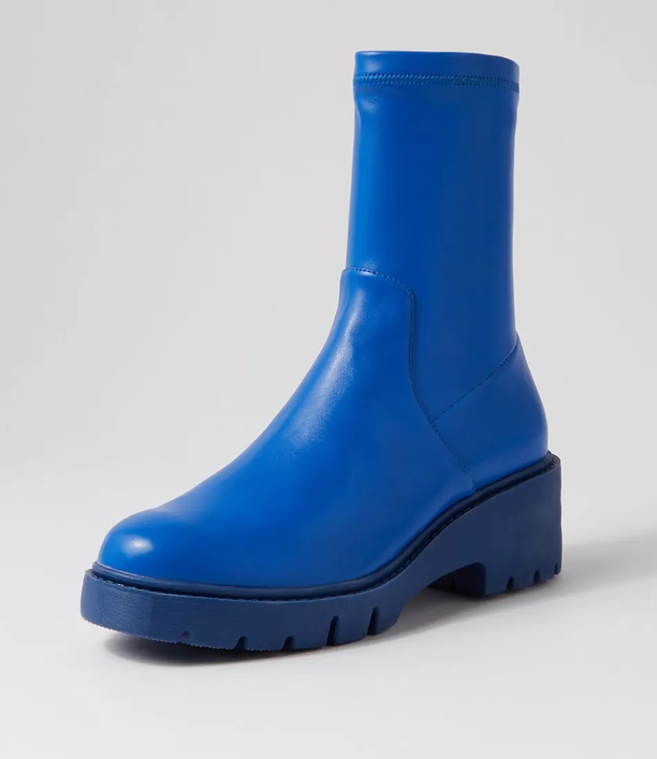 Women DJANGO & JULIETTE Boots<Urina Cobalt Blue Stretch Ankle Boots