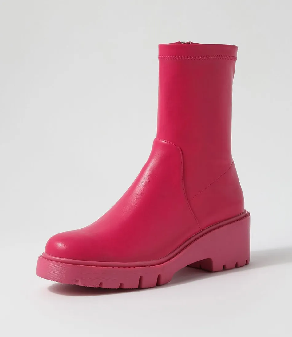 Women DJANGO & JULIETTE Boots<Urina Fuchsia Stretch Ankle Boots