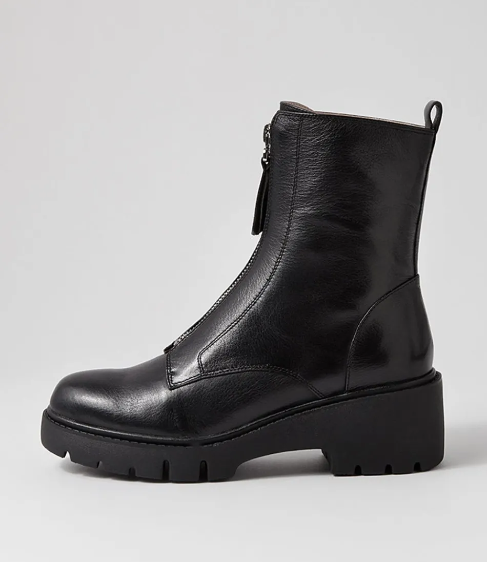 Women DJANGO & JULIETTE Boots<Uruba Black Leather Ankle Boots