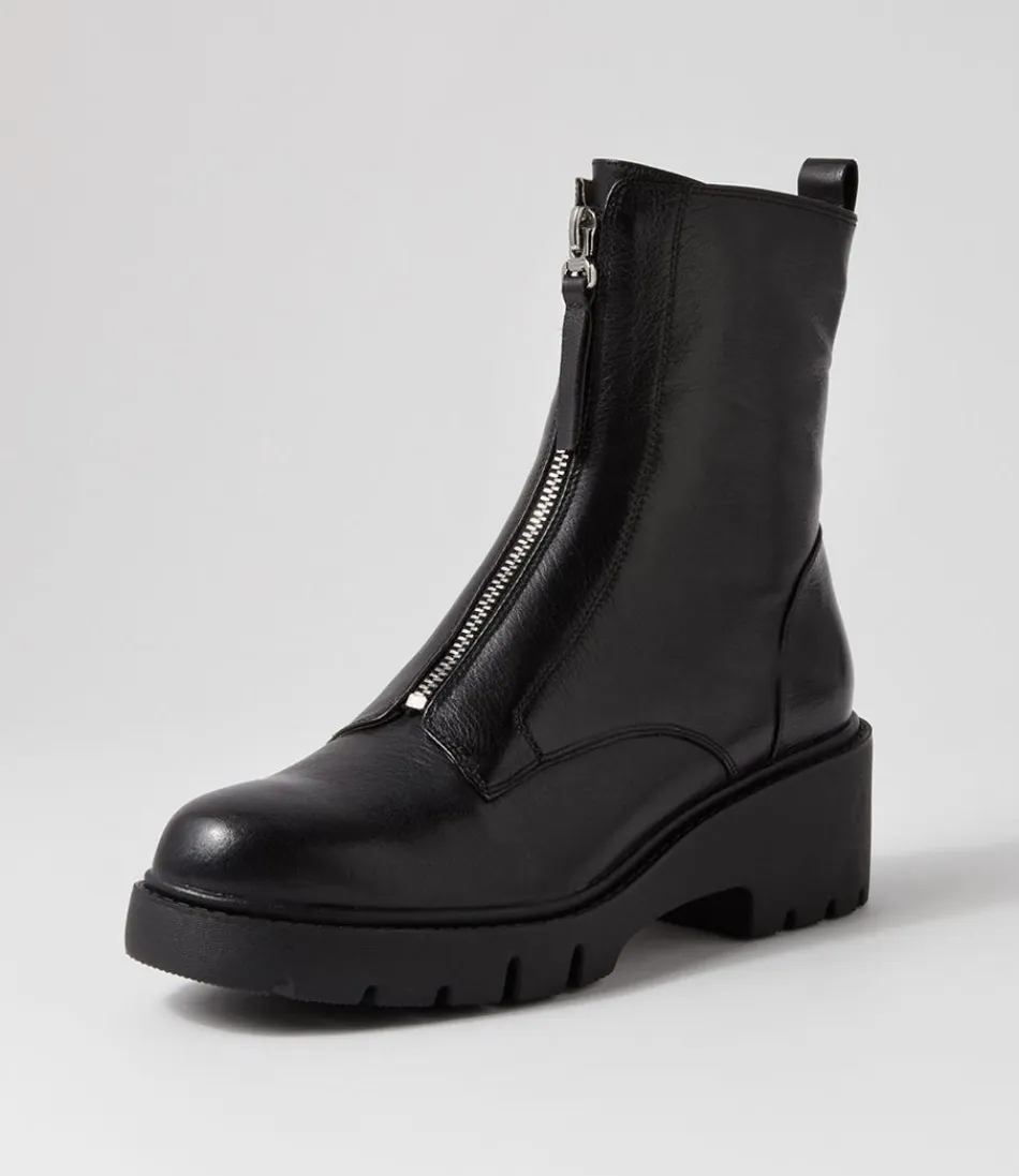 Women DJANGO & JULIETTE Boots<Uruba Black Leather Ankle Boots