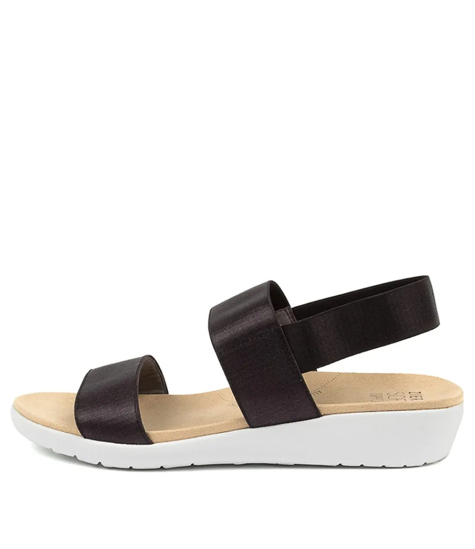 Women ZIERA Wedges<Usaid W Black Elastic