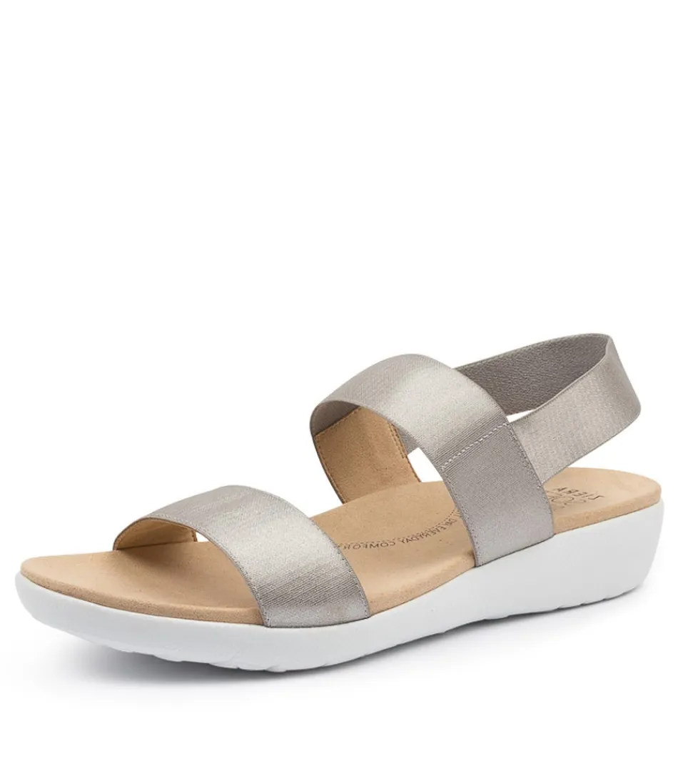 Women ZIERA Wedges<Usaid W Silver Elastic