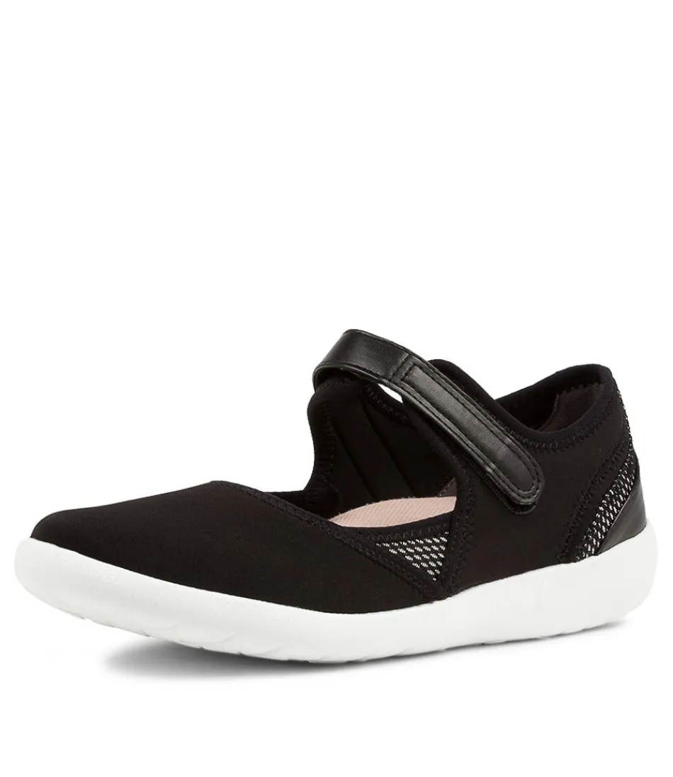 Women ZIERA Flats<Ushery Xf Black Neoprene