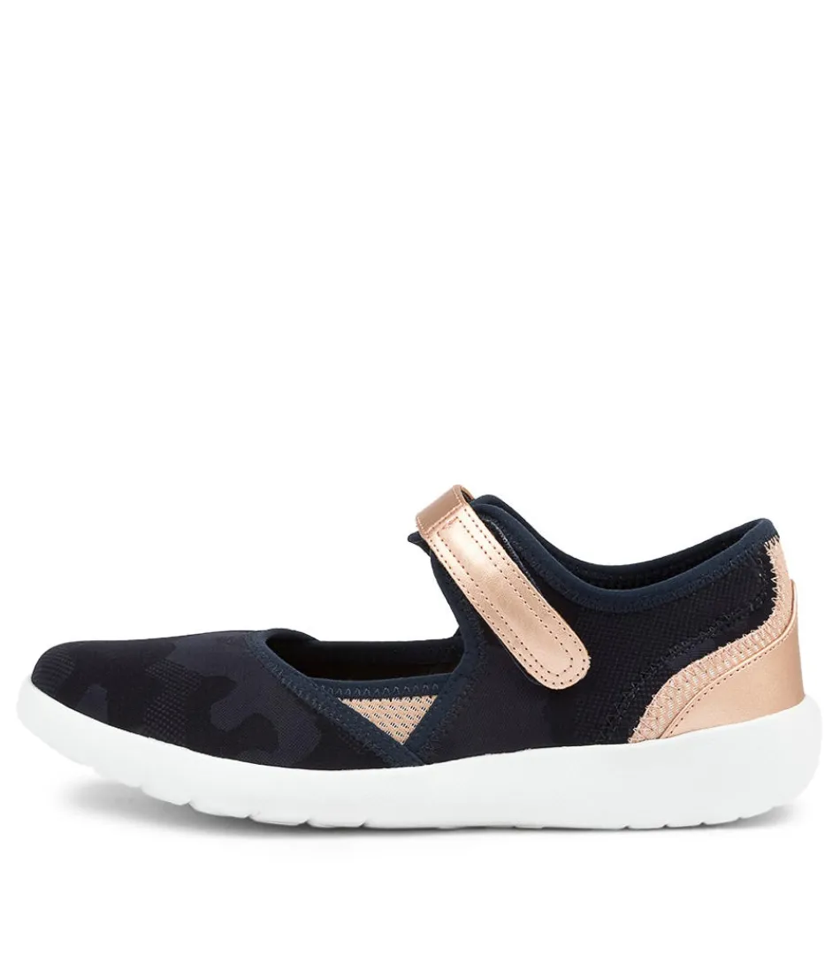 Women ZIERA Sneakers<Ushery Xf Navy-Rose Gold