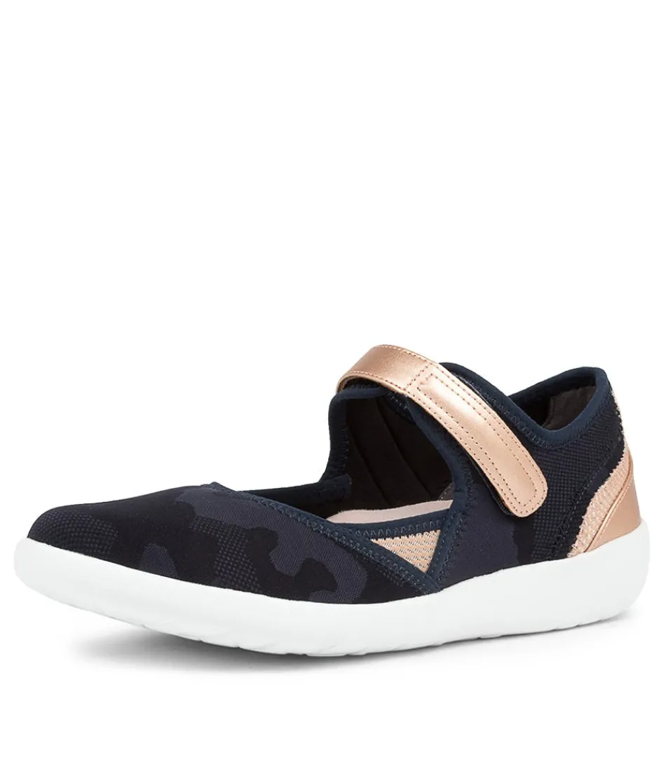 Women ZIERA Sneakers<Ushery Xf Navy-Rose Gold