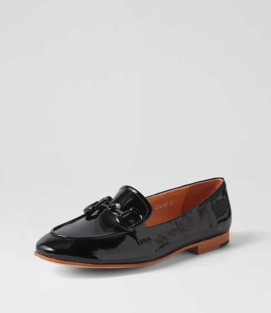 Women DJANGO & JULIETTE Loafers<Uta Black Patent Leather Loafers