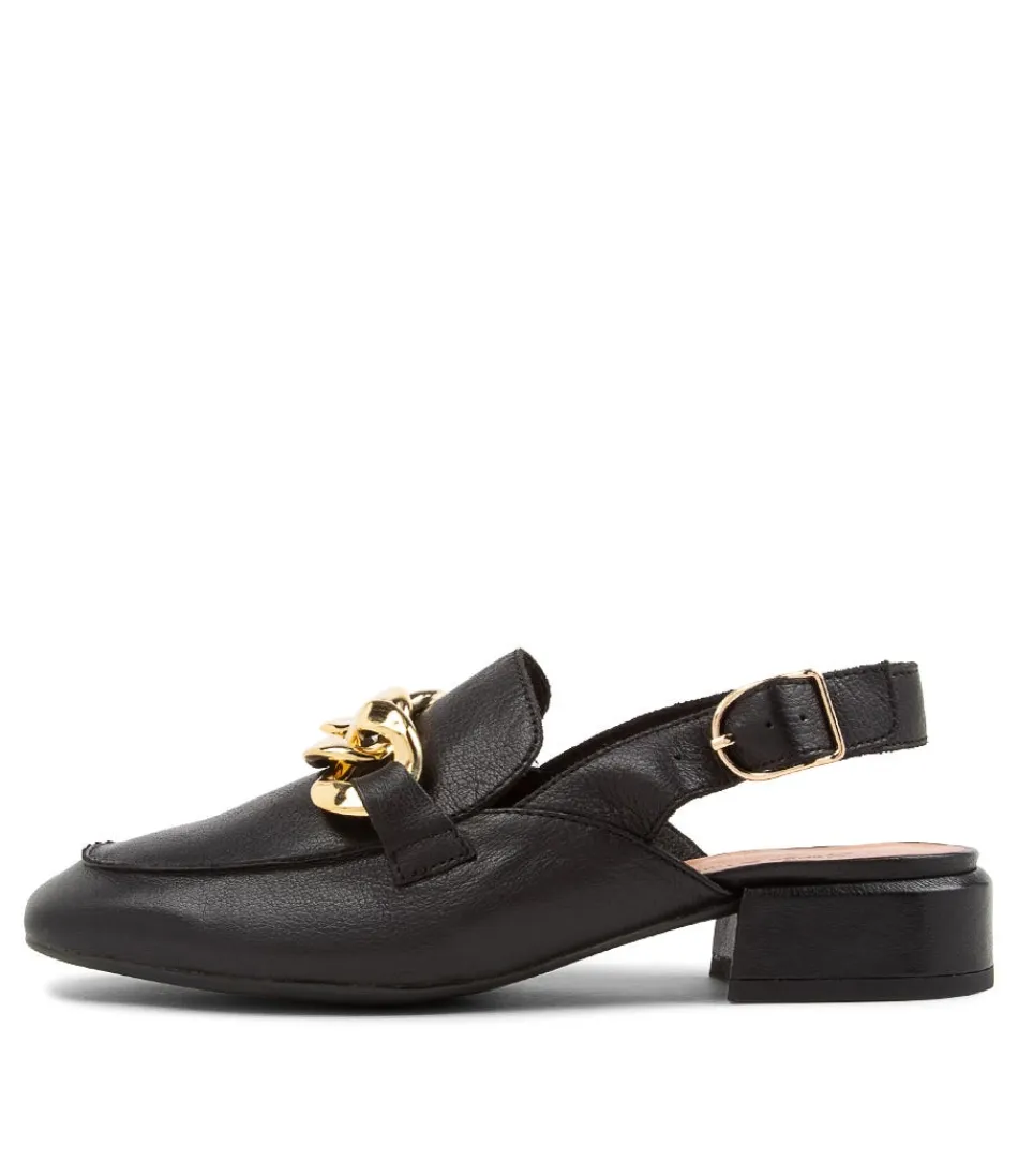 Women DJANGO & JULIETTE Loafers<Vabor Black Leather Heels