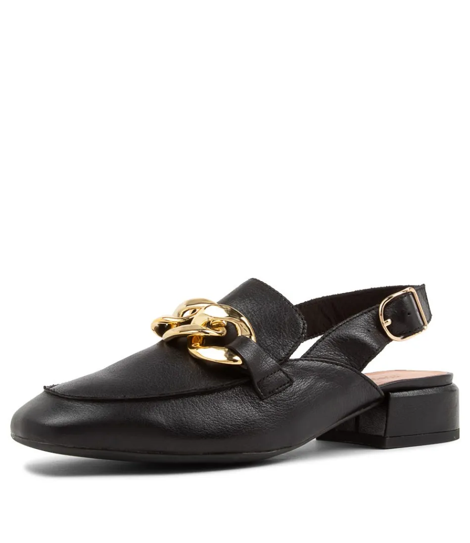 Women DJANGO & JULIETTE Loafers<Vabor Black Leather Heels