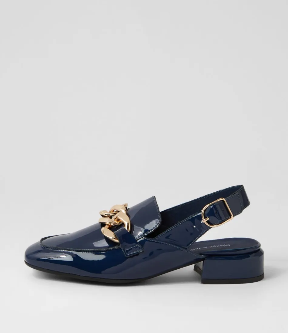 Women DJANGO & JULIETTE Loafers<Vabor Navy Patent Leather Heels