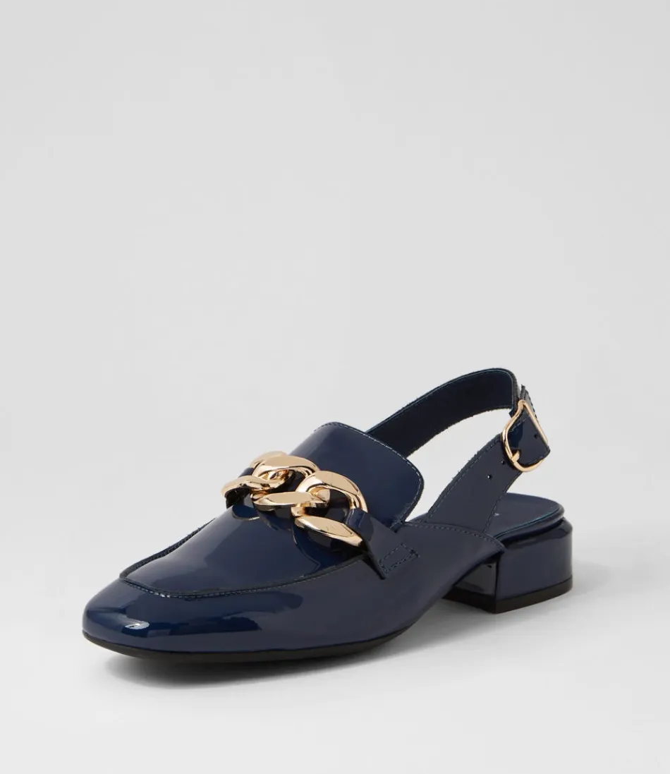 Women DJANGO & JULIETTE Loafers<Vabor Navy Patent Leather Heels