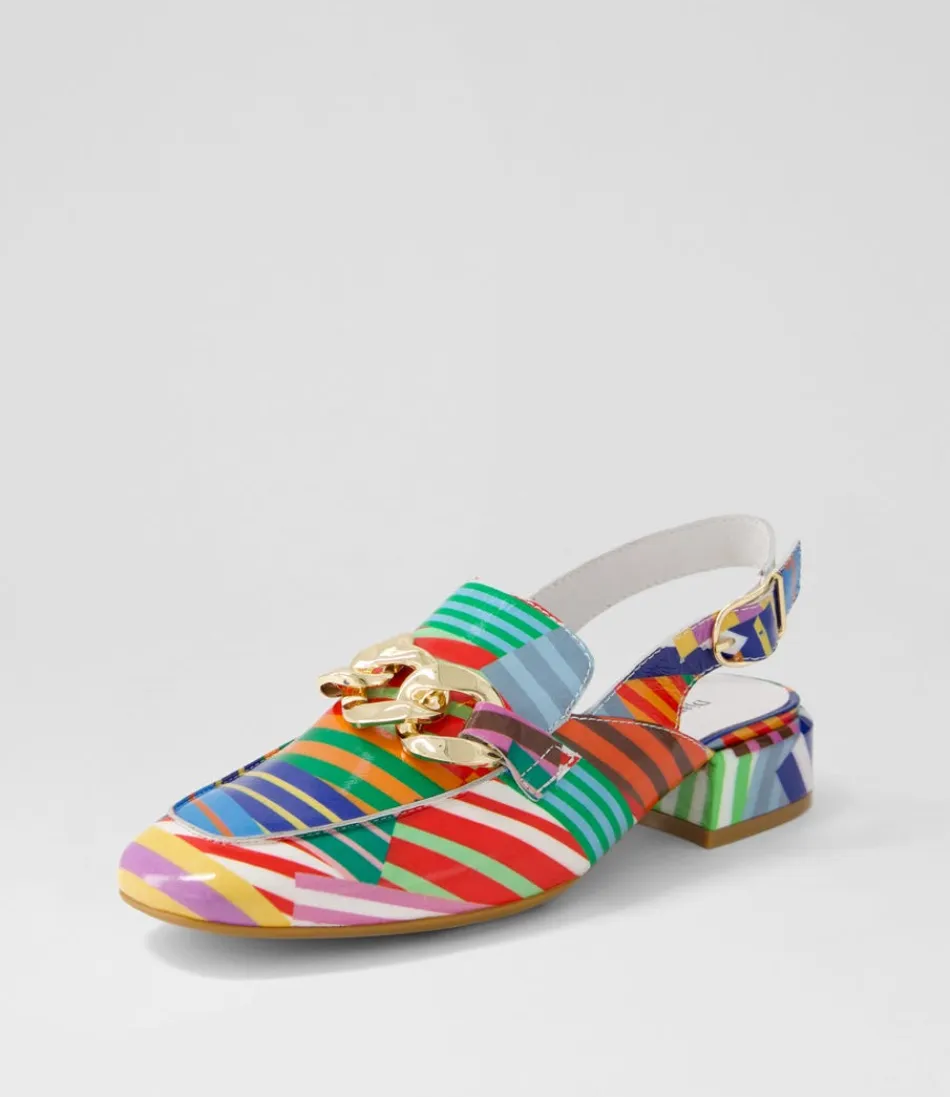 Women DJANGO & JULIETTE Loafers<Vabor Stripe Multi Patent Leather Heels