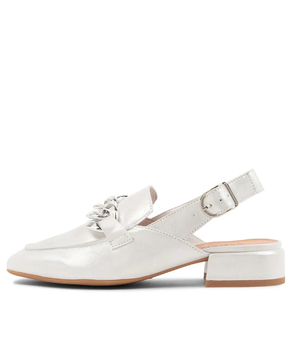 Women DJANGO & JULIETTE Loafers<Vabor White Powder Leather Heels